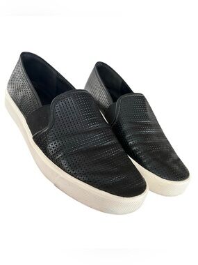 Vince Blair Perforated Leather Slip-On Sneakers – Black Women’s US 7